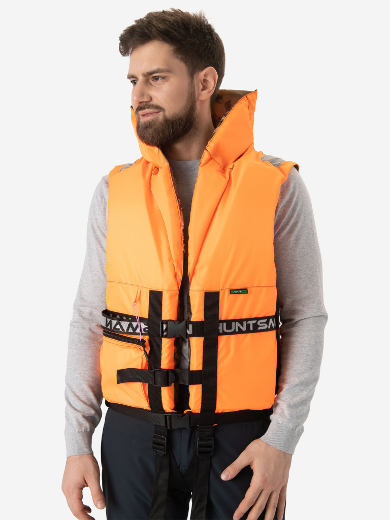 Жилет спасательный HUNTSMAN ПР для рыбалки двусторонний, 80 кг