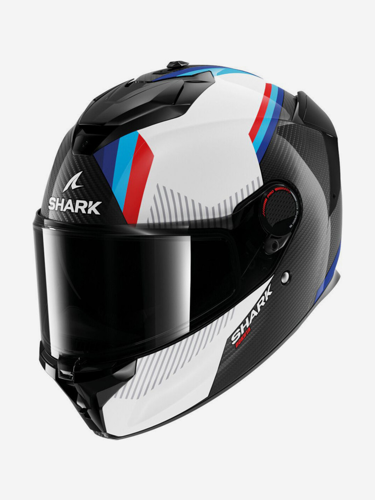 Мотошлем интеграл Shark SPARTAN GT PRO DOKHTA CARBON Black/White/Blue