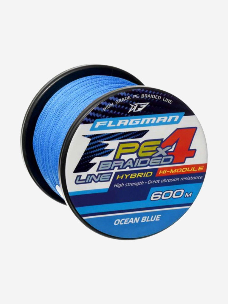 FLAGMAN Шнур PE Hybrid F4 600м Ocean Blue 0,45мм 29,5кг