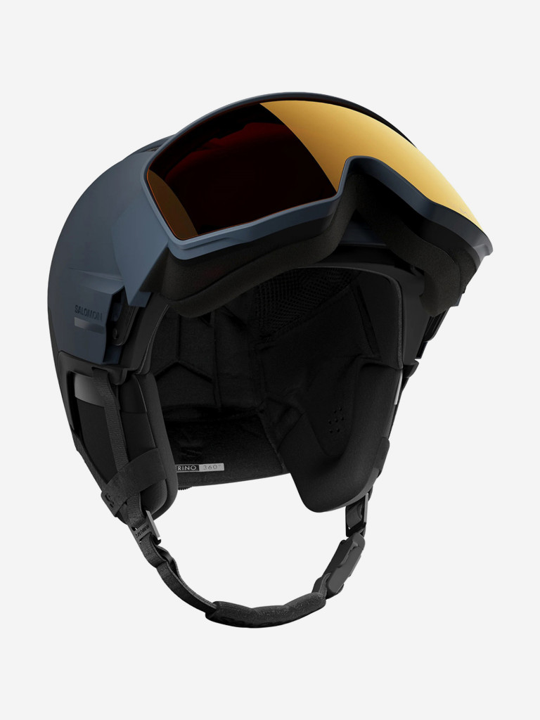 Горнолыжный шлем с визором Salomon Driver Prime Sigma Plus Dress Синий Cat. 2+2 (с доп. визором)