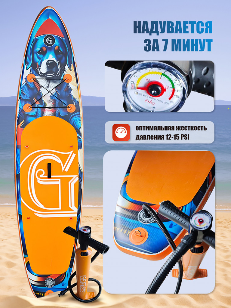 Надувная SUP-доска GENESIS 11 City DOG2