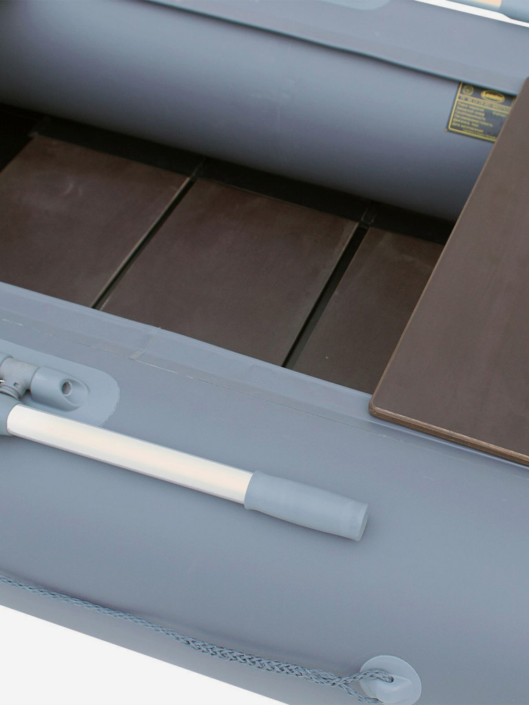 Лодка ПВХ "Компакт-240N"- ФС фанерная слань (серый цвет) упаковка-мешок оксфорд