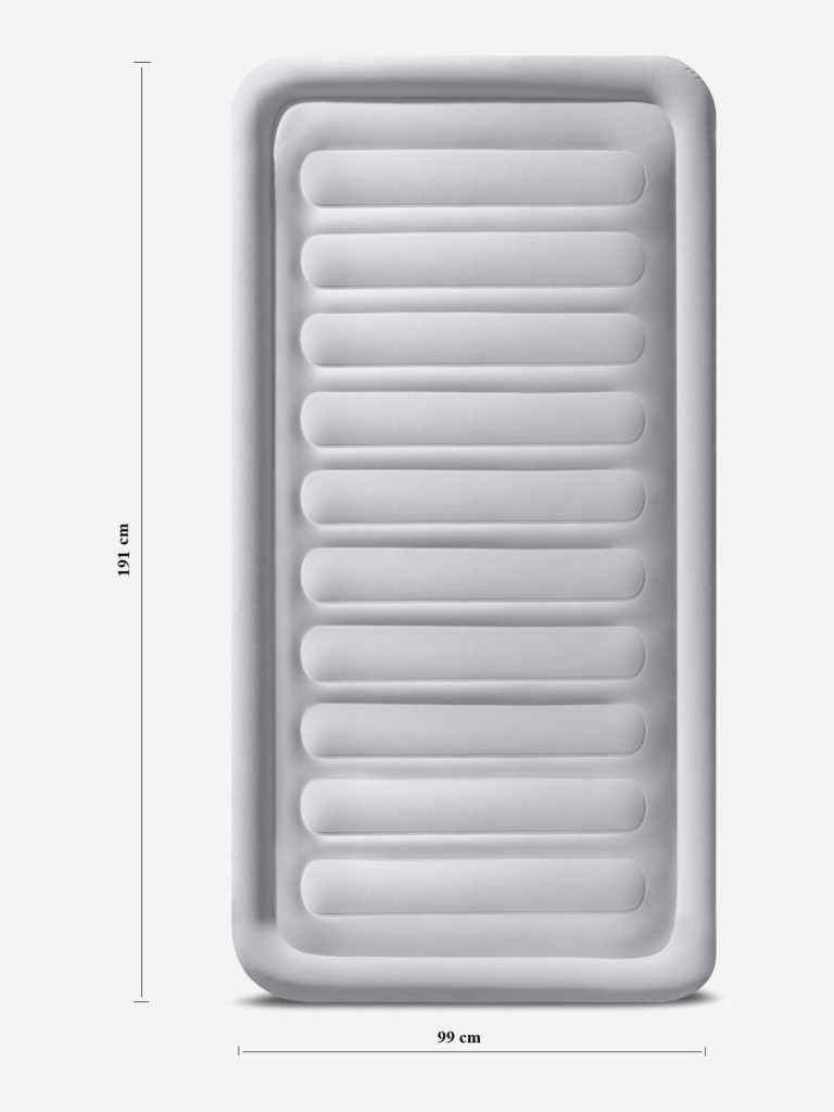 Кровать надувная Intex 67766 COMFORT-PLUSH MID RISE, Twin, 99х191х33 см, флок, с насосом 220В
