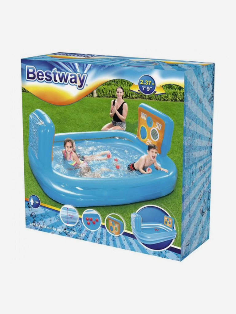 Детский надувной бассейн Bestway 54170 "Тир" 3+, (237х152х94см)