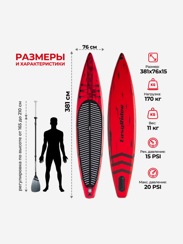 SUP Easy Rider Red Fury 12'6