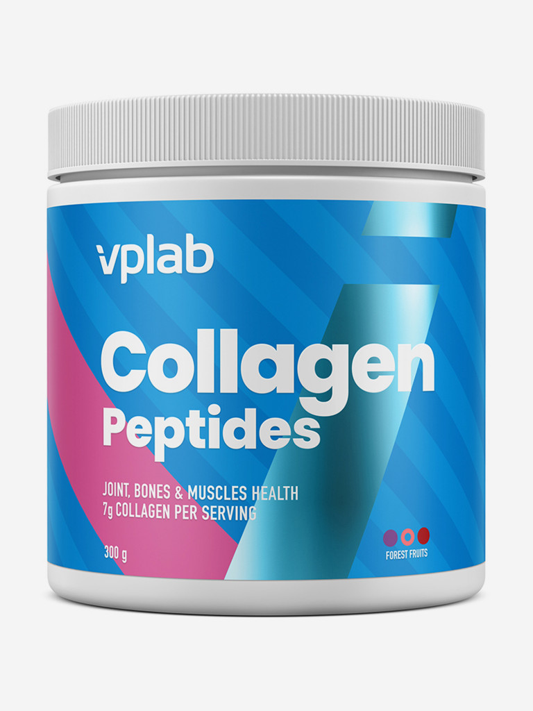 Коллаген пептиды VPLAB Collagen Peptides для красоты, гидролизованный коллаген, магний и витамин C, порошок, 300 г, лесные ягоды