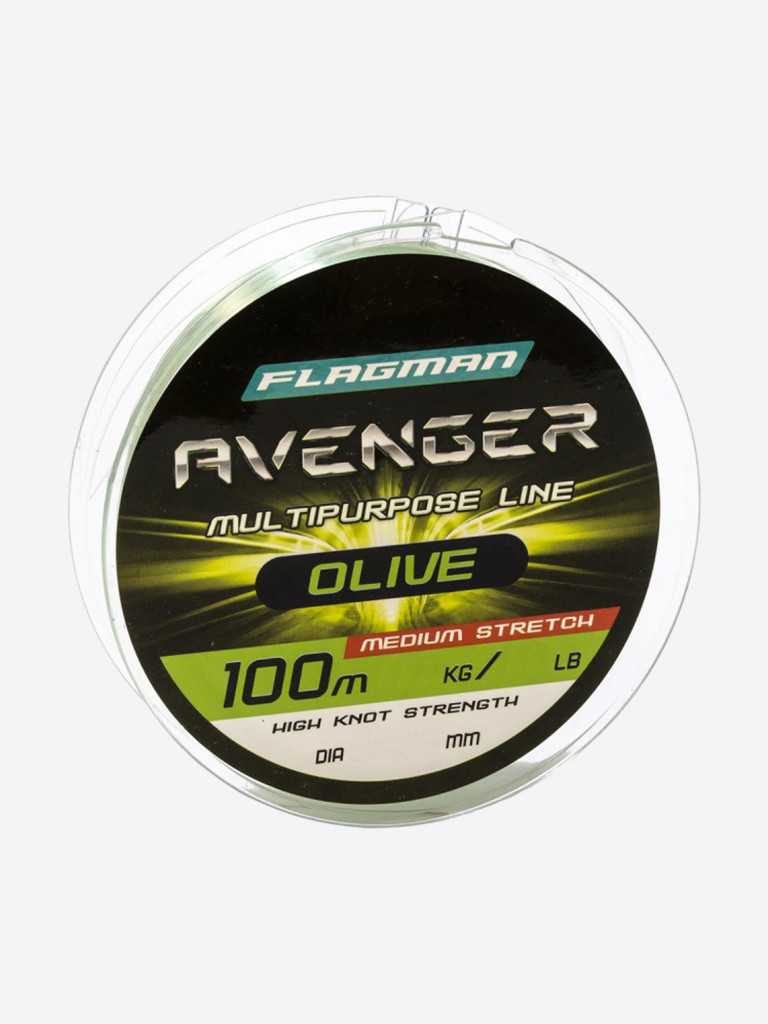Леска FLAGMAN Avenger Olive Line 100м 0.40мм 14.5кг/31.9lb