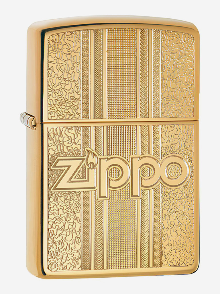 Зажигалка Zippo 29677 Classic Pattern Design High Polish Brass, золотистая