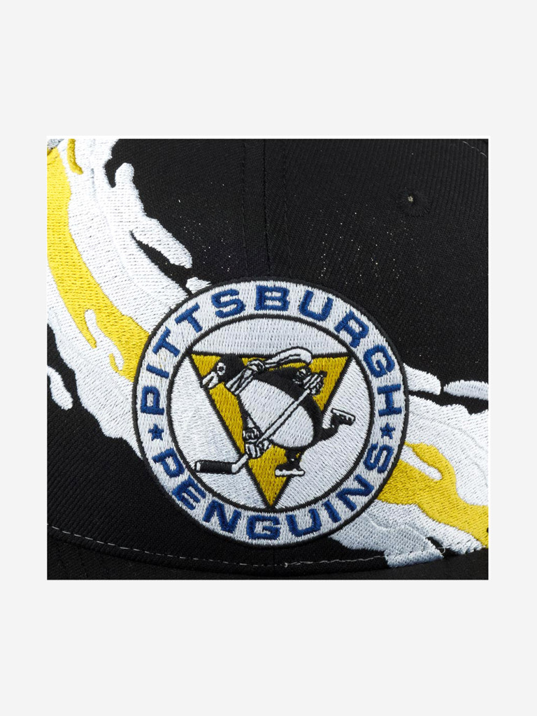 Бейсболка с прямым козырьком MITCHELL NESS 6HSSSH22087-PPEBLCK Pittsburgh Penguins NHL (черный)