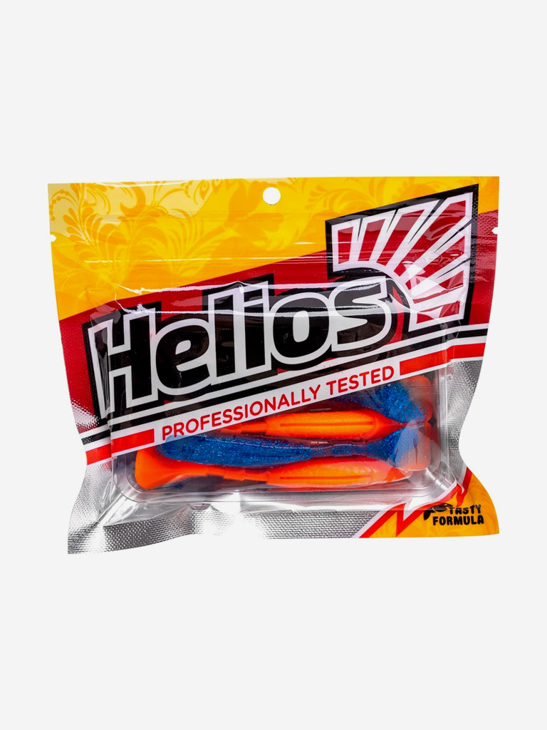 Мягкая приманка Helios Chubby, 3,55'' / 9 см, Star Blue & Orange, 5 шт (HS-4-044)