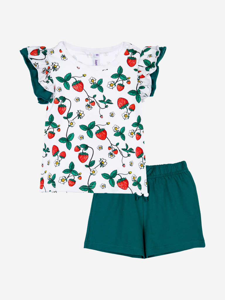 Комплект для девочек: футболка, шорты PlayToday