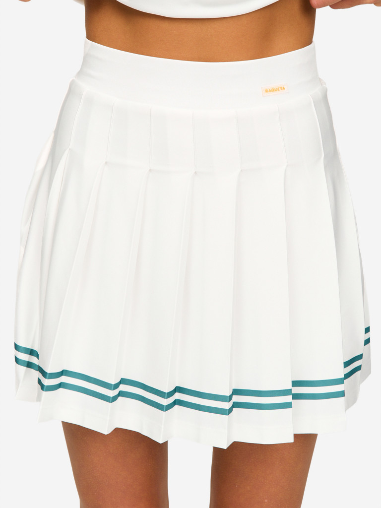 Юбка женская RAQUETA SPORT плиссе High-Grade, Neutro/Emerald