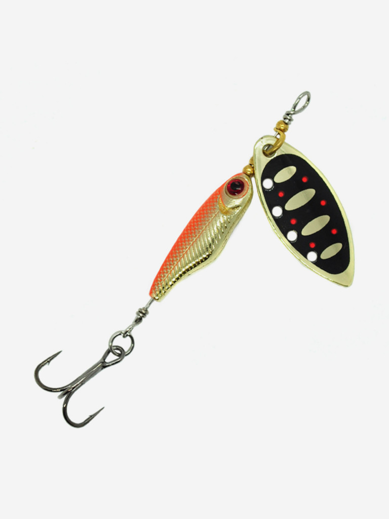 Блесна вращающаяся для рыбалки Mottomo Spin Blade #2 9g Gold для спиннинга. Вертушка на голавля, жереха, щуку