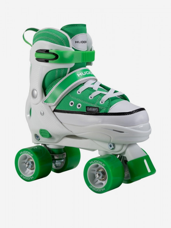 Раздвижные ролики-квады HUDORA Roller Skates, зеленый