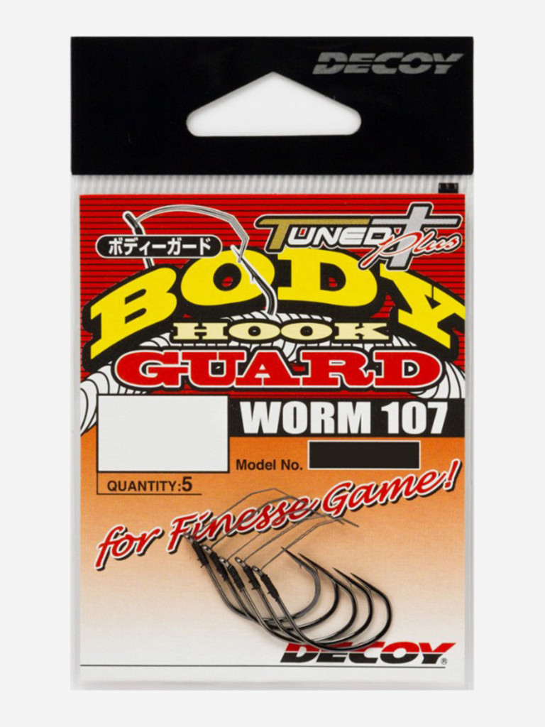 Крючок Decoy одинарный Worm 107 Dody Hook Quard #5 (в упаковке 5 штук)