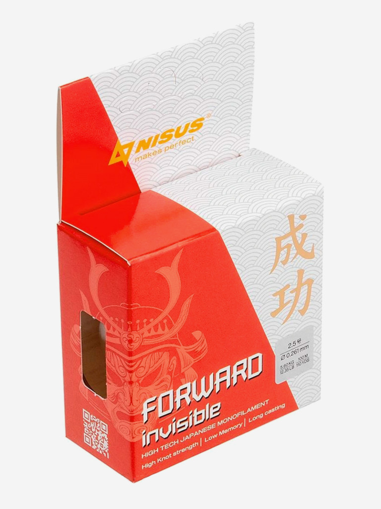 Леска для рыбалки Nisus FORWARD Invisible Nylon 0,261мм, 100м, 5,6кг, прозрачный