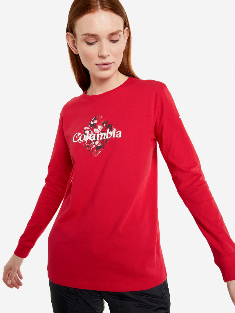 фото Лонгслив женский columbia culver city ls graphic tee, красный