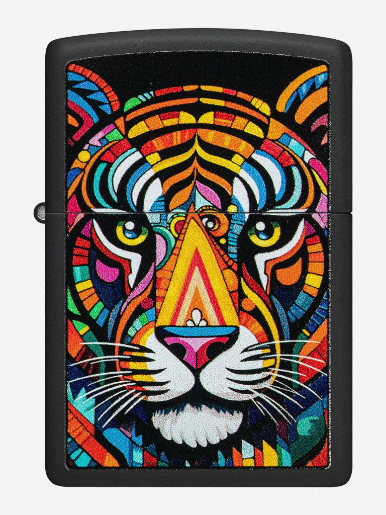 Зажигалка бензиновая ветроустойчивая Zippo Tiger Stripes Design Black Matte