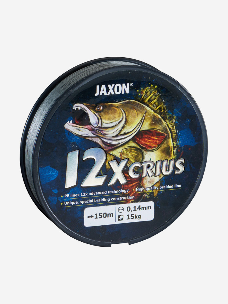 Плетеный шнур для рыбалки Jaxon Crius 12x серый 150 метров 0.12 мм 10 кг