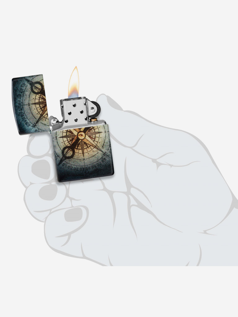 Зажигалка бензиновая ZIPPO 48562 Compass Ghost
