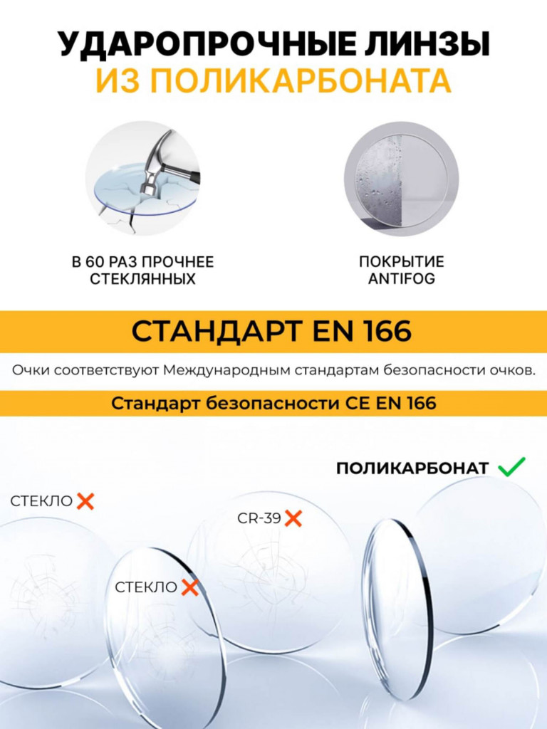 Очки спортивные тактические Tactical+ / Combatshop