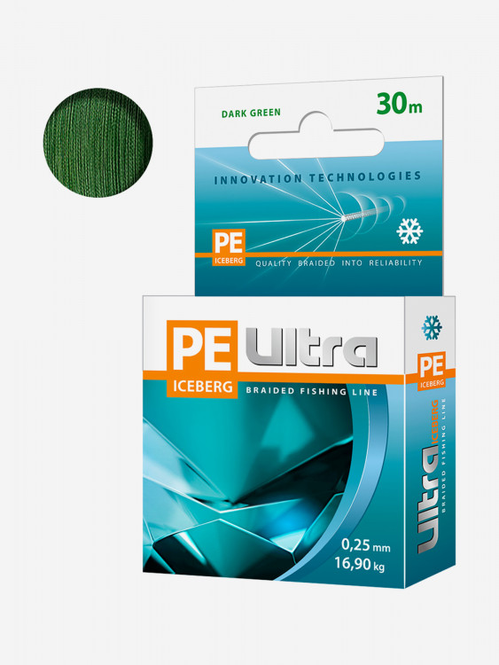 Плетеный шнур для рыбалки AQUA PE ULTRA ICEBERG 0,25mm 30m