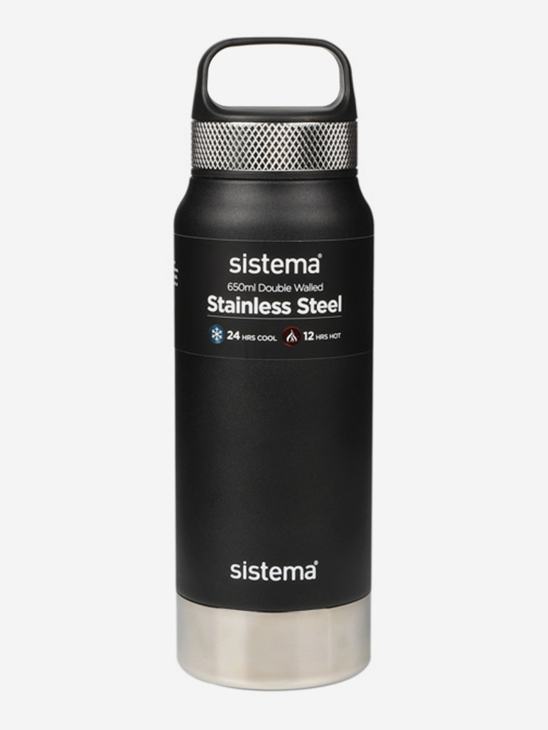 Термобутылка Sistema "Hydrate" 650мл черная 560