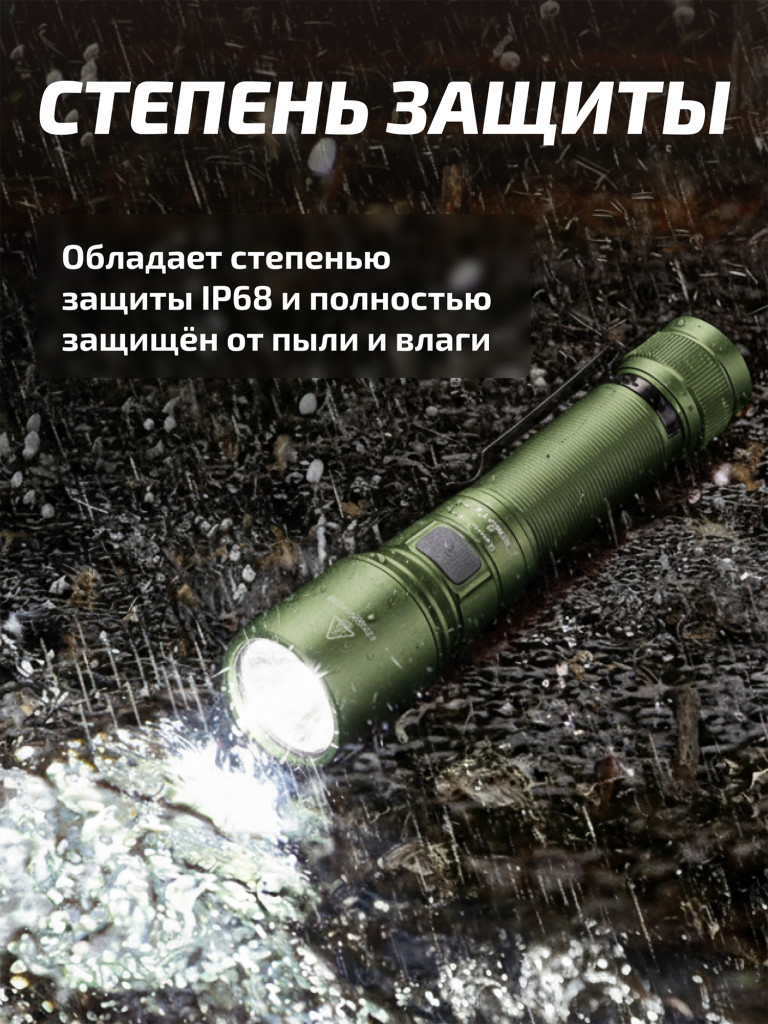 Фонарь Fenix индустриальный C7 зеленый 3000 люмен