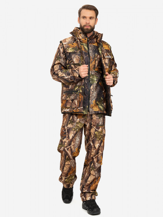 Костюм мужской Huntsman Тайга-3 демисезонный ветровлагозащитный из мембранной ткани Алова для охоты и рыбалки