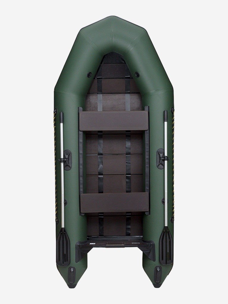 Лодка ПВХ"Чирок-290Р" (реечный настил), зеленая