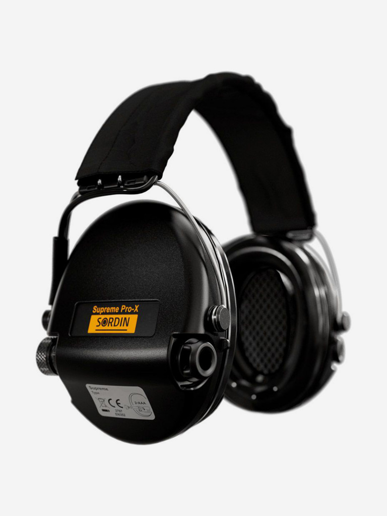 Активные наушники для стрельбы Sordin MSA Supreme Pro-X, SNR 25dB, NRR 19dB, черные