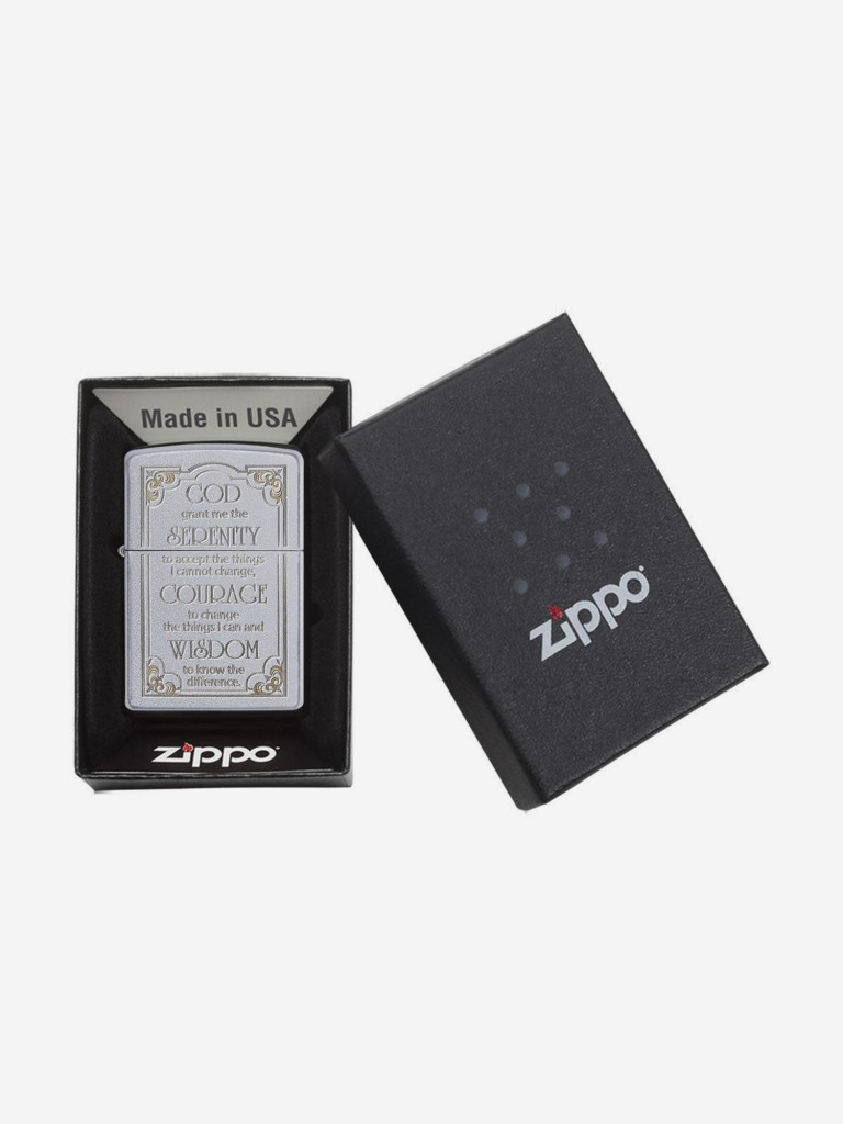Зажигалка бензиновая ZIPPO 28458 Serenity Prayer