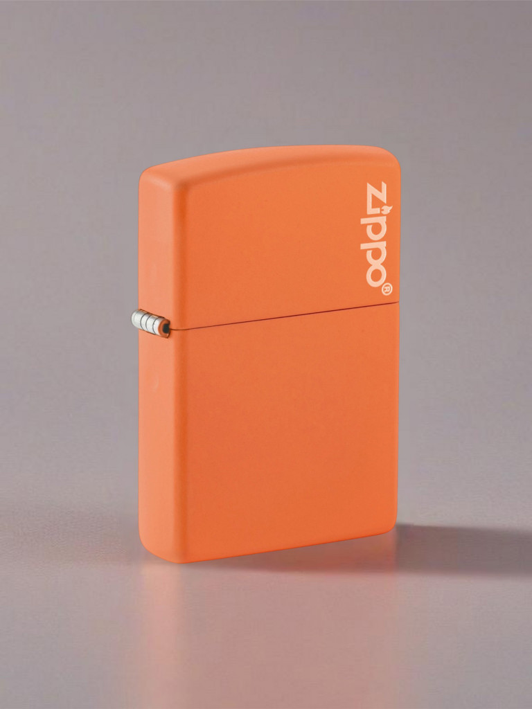 Зажигалка бензиновая ZIPPO 231ZL Classic Logo Orange Matte