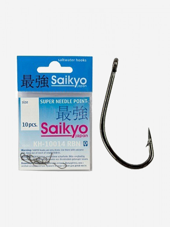 Крючки для рыбалки одинарные Saikyo KH-10014 Maruseigo BN ( 1 упк. по 10шт.)