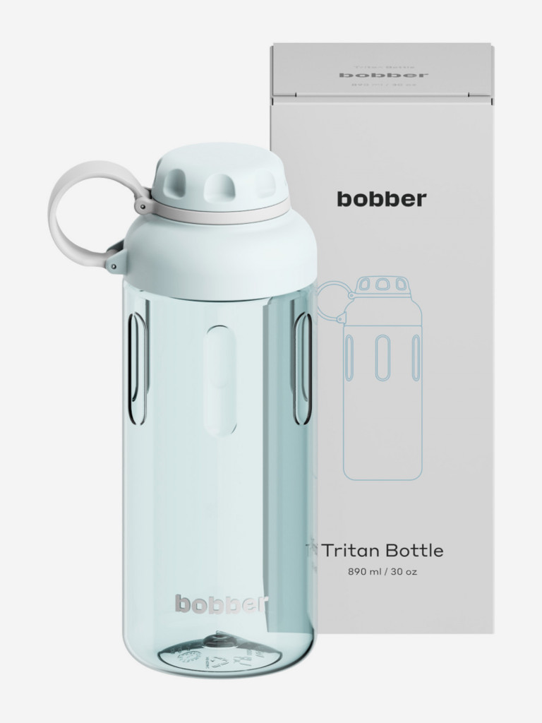 Бутылка тритановая Tritan Bottle для холодных напитков, с ситечком, 890 мл, голубой