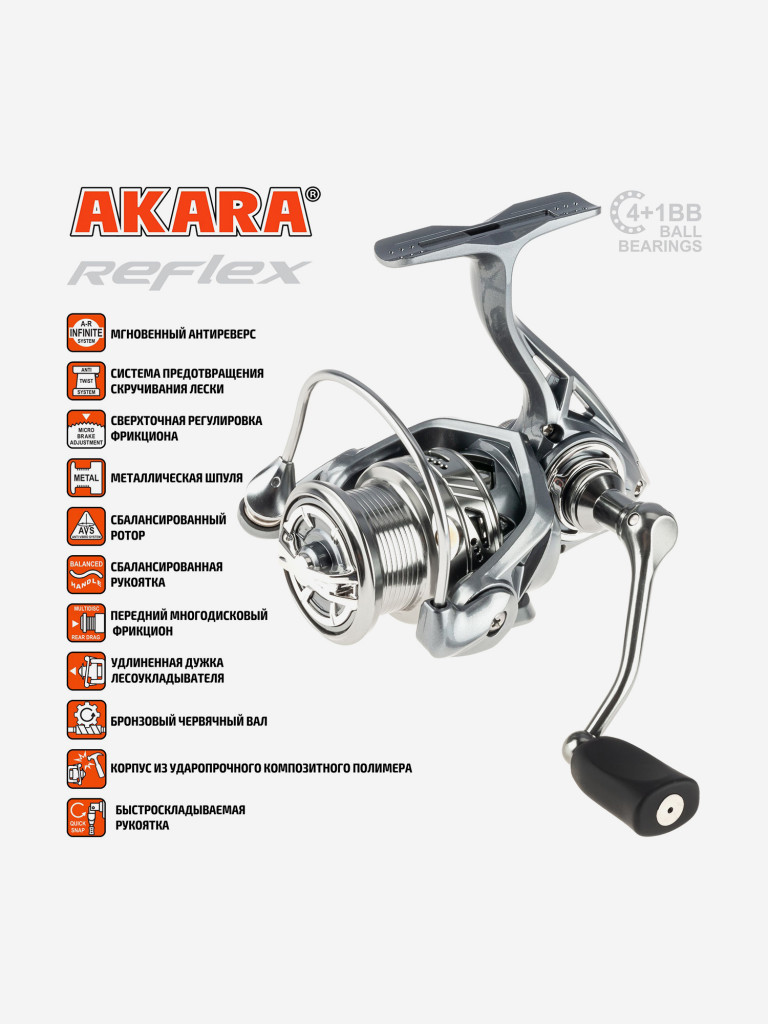 Катушка безынерционная Akara Reflex 3000 4+1bb