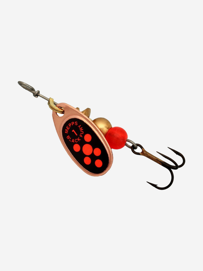 Блесна для рыбалки вертушка Mepps BLACK FURY 1, Copper/Orange, 1 штука