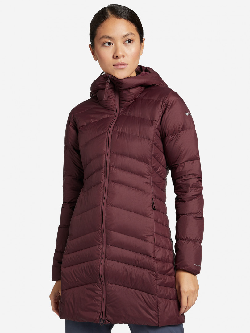 фото Куртка пуховая женская columbia autumn park down mid jacket, красный