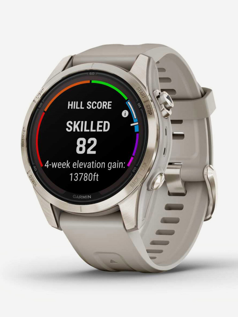 Спортивные часы Garmin FENIX 7S PRO Sapphire Solar золотистый корпус со светло-песочным ремешком