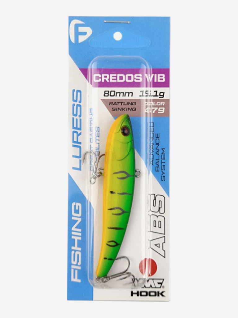 Воблер F-FISHING Credos Vib 80S 80мм 15.1г 479 Тонущий