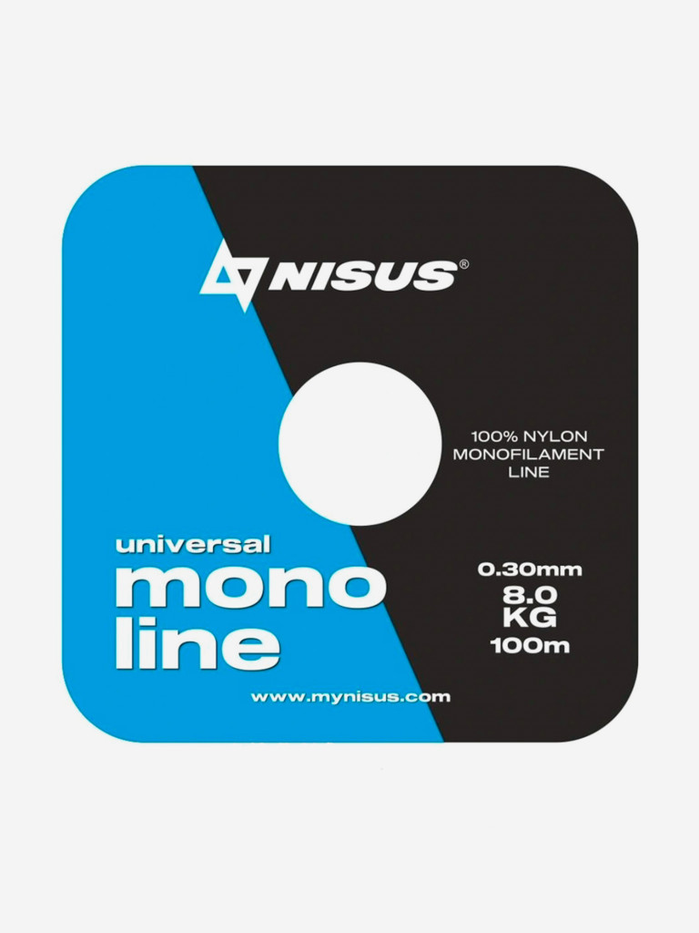 Леска для рыбалки Nisus MONOLINE Nylon 0,30мм, 100м, 8кг, голубой