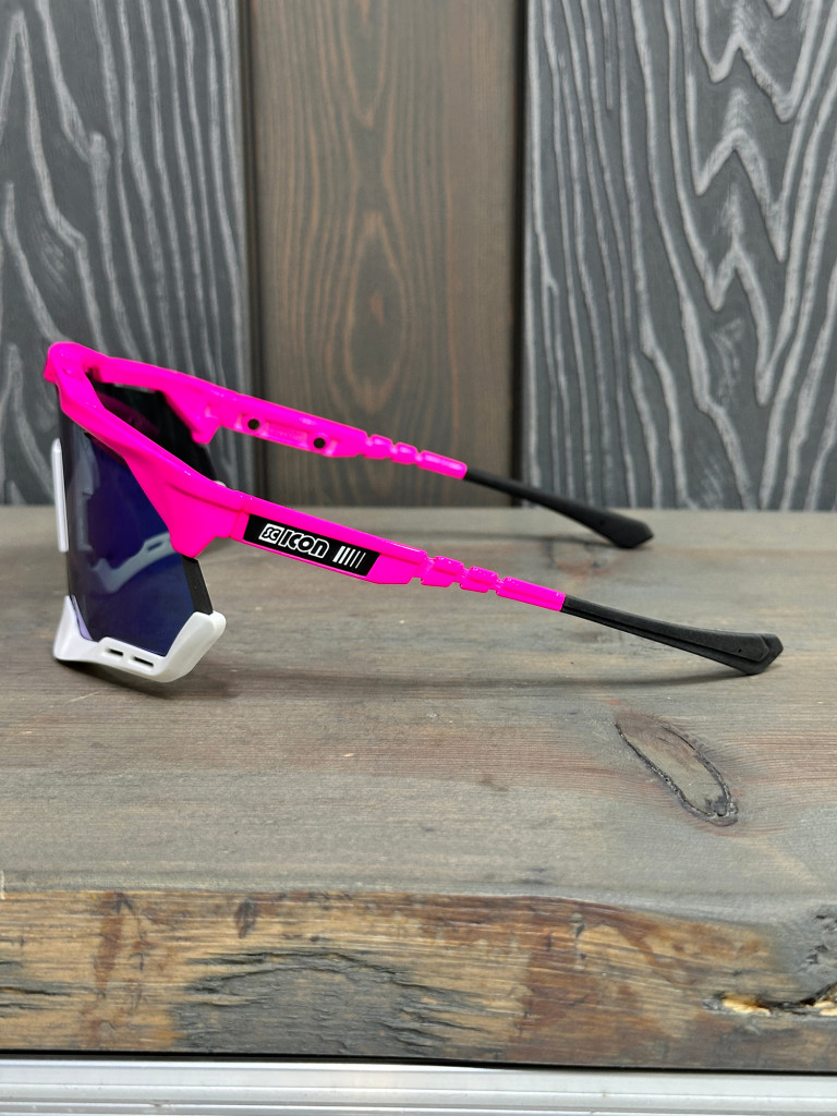 Очки спортивные Scicon AeroShade XL оправа Pink Fluo линза SCNPP Multimirror Blue + Pink