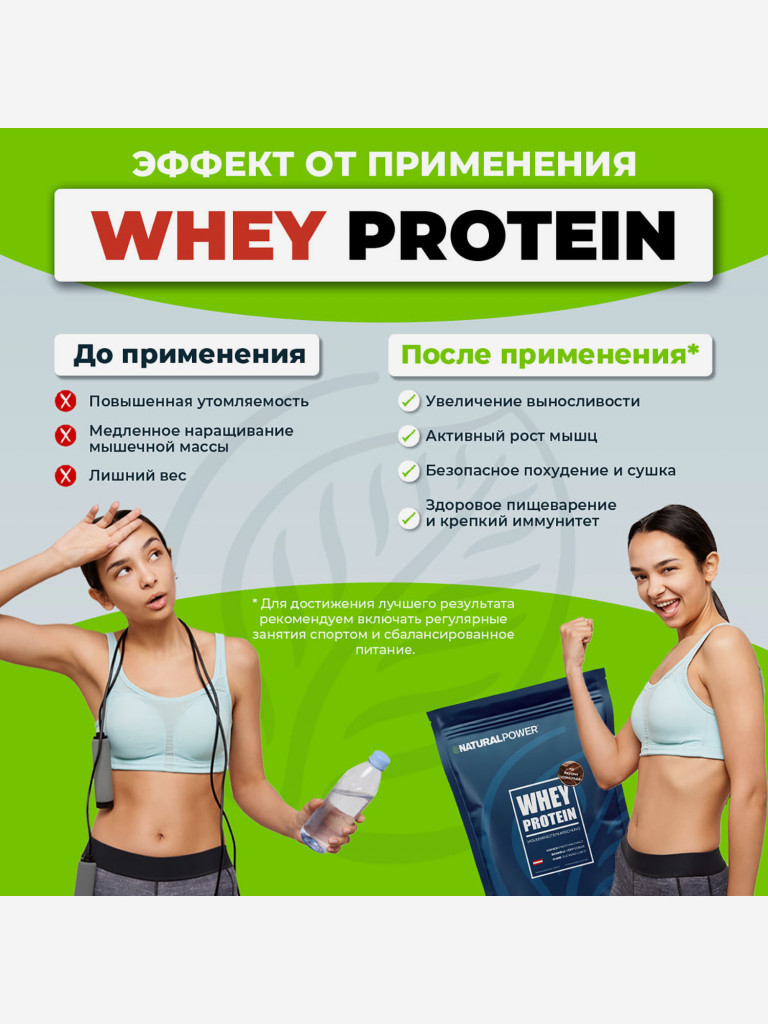 Сывороточный протеин Natural power 500 гр Шоколад, Австрия