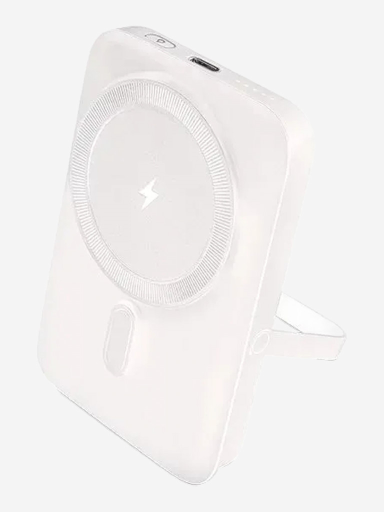 Внешний аккумулятор портативный TTEC ReCharger Pro M 10.000mAh MagSafe Compatible PD 20W Powerbank c подставкой. Цвет: белый