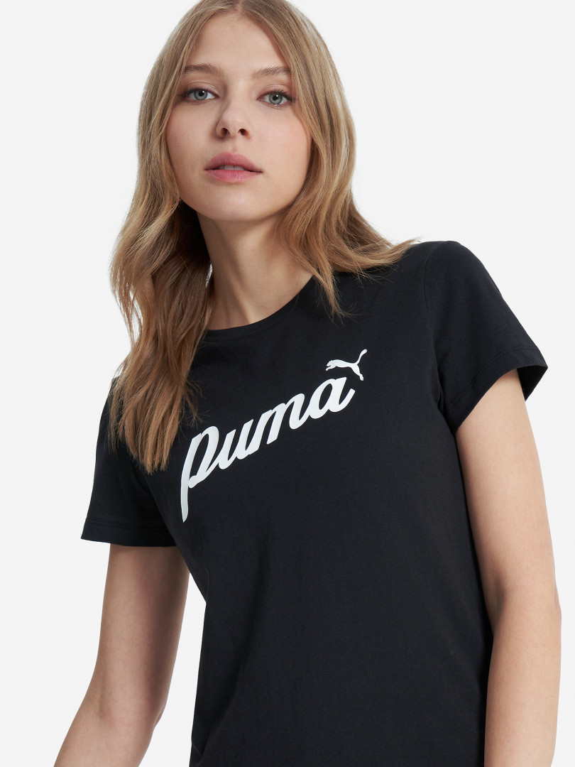 фото Футболка женская puma ess+ blossom script, черный