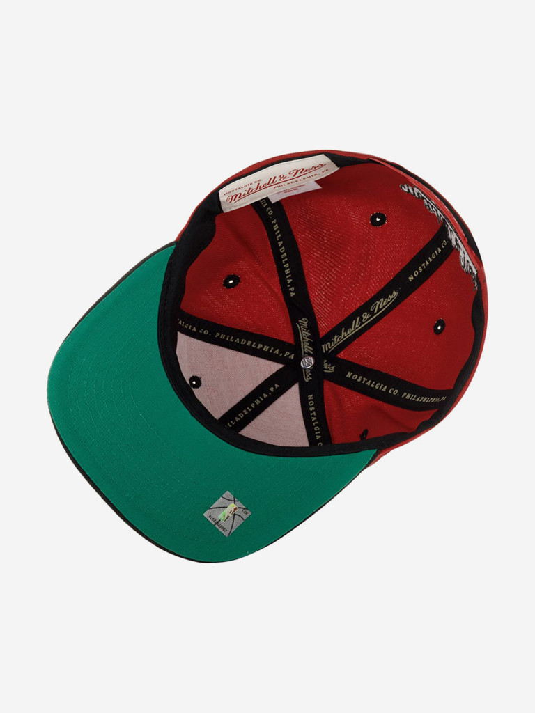 Бейсболка с прямым козырьком MITCHELL NESS HHSS5146-MHEYYPPPRED1 Miami Heat NBA