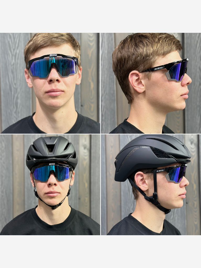 Очки спортивные Scicon AeroShade Kunken оправа Black Gloss линза SCNPP Multimirror Blue