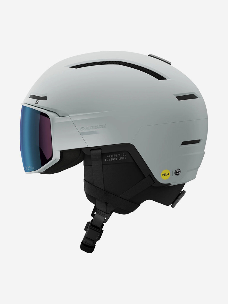 Горнолыжный шлем с визором Salomon Driver Prime Sigma Photo MIPS Серый Cat. 1-3
