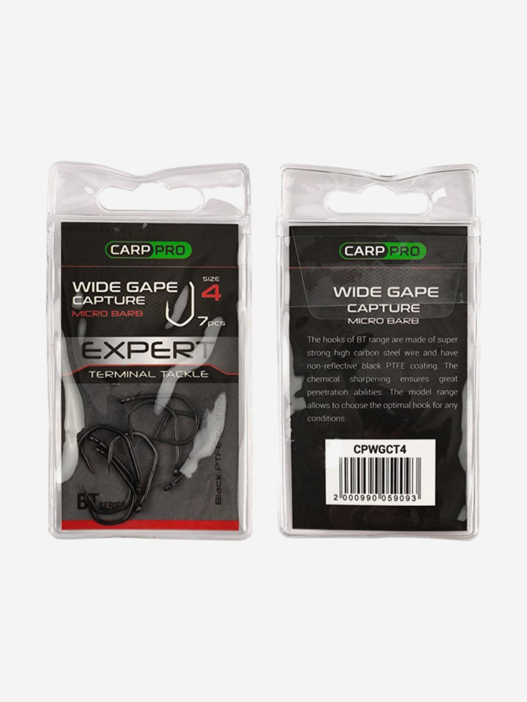 Крючок CARP PRO Pro Wide Gape Сapture №4 7шт