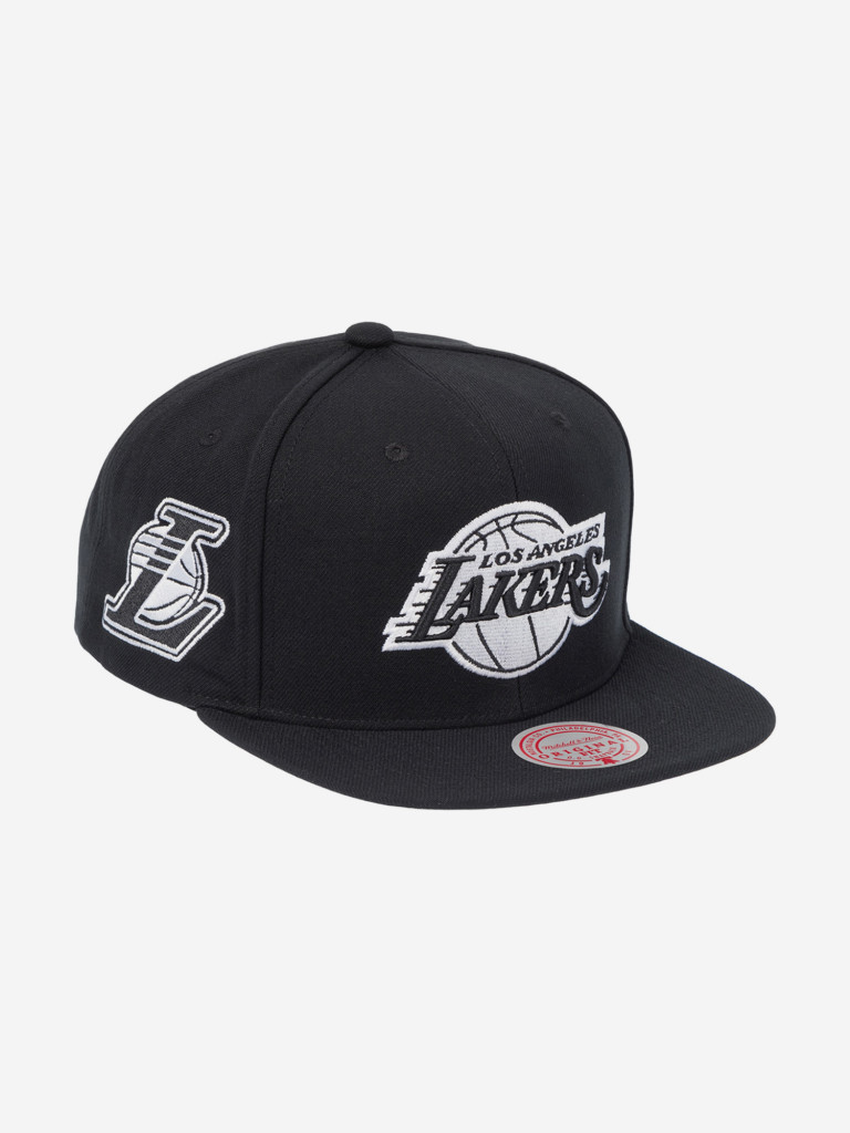 Бейсболка с прямым козырьком MITCHELL NESS HS8547-LALBLCK Los Angeles Lakers NBA (черный)